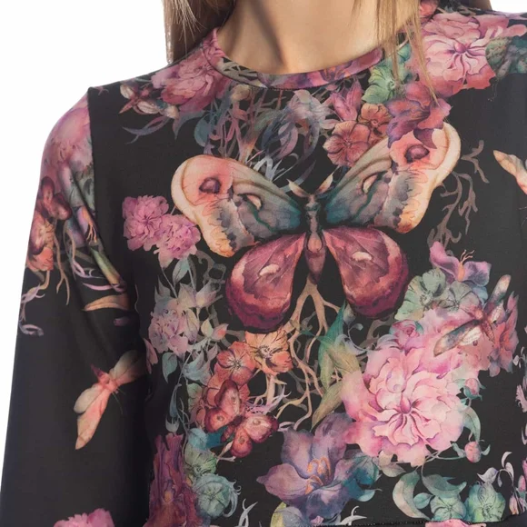 Blackmilk Multicolor Floral Long Sleeve Dress - Picture 2 of 11